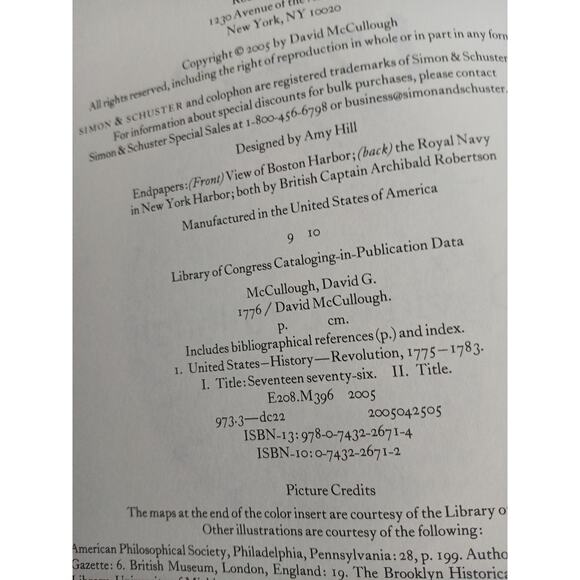 1776 by David McCullough 2005 Hardcover Dust Jacket Illustrated History British - Picture 14 of 16